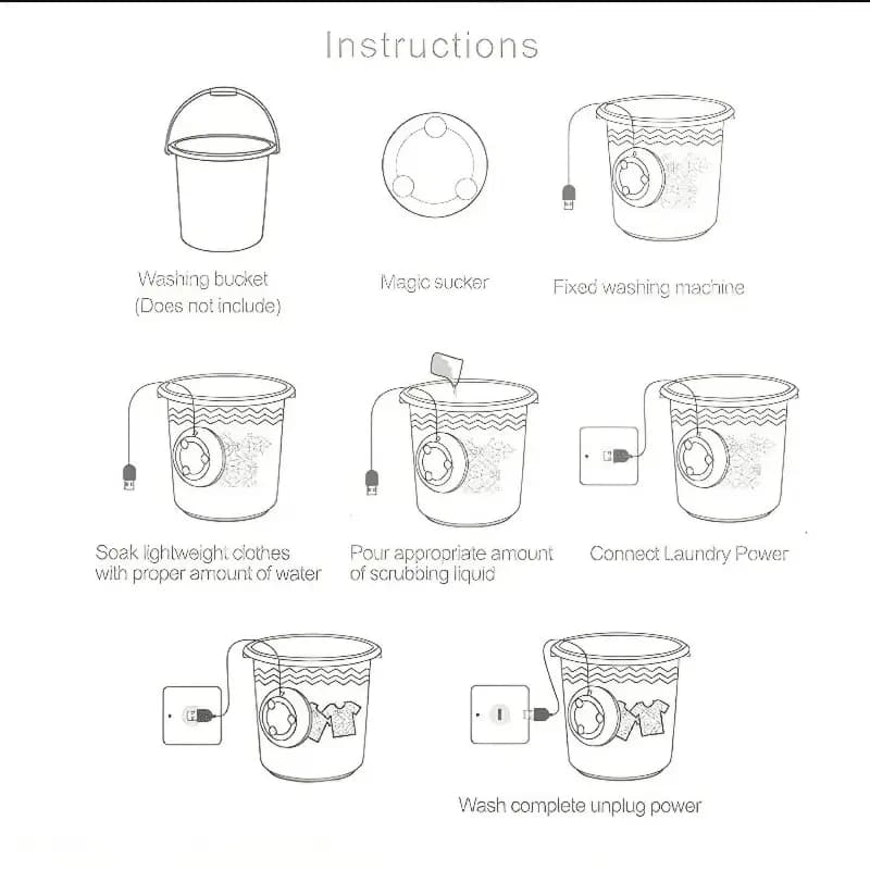 Mini Ultrasonic Washing Machine
