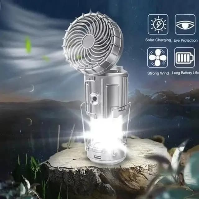 Portable Solar Fan And Light