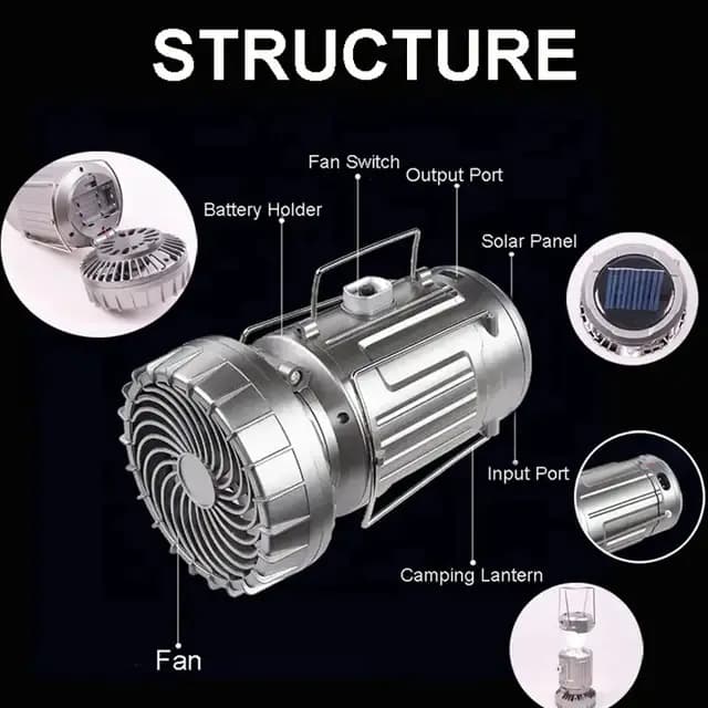 Portable Solar Fan And Light