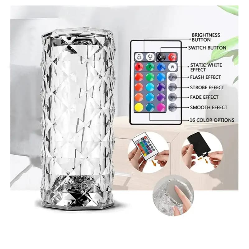 16 Colors Crystal Lamp